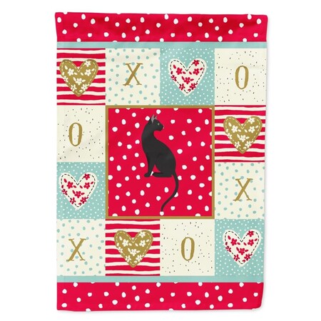 Carolines Treasures 28 x 0.01 x 40 in. Pantherette Cat Love Canvas House Flag CK5778CHF